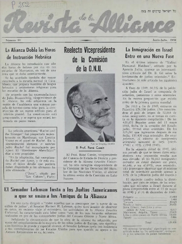 Revista de la Alliance N°21 (Juin-Juil 1950)